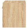 vidaXL TV-seinäkaappi LED-valoilla Sonoma-tammi 30x28,5x30 cm