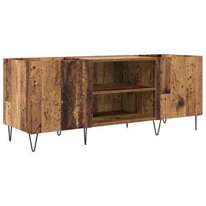 vidaXL Levykaappi Vanha Puu 121 x 38 x 48 cm Hienosahattu puu ja rauta