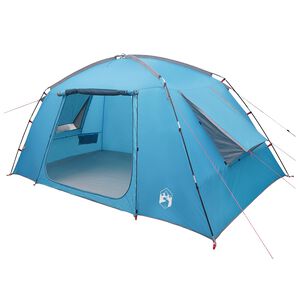 vidaXL M&ouml;kki teltta katolla Sininen 400 x 210 x 180 cm Polyesteri