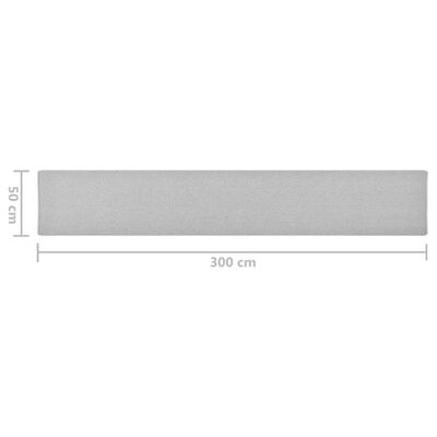vidaXL Käytävämatto vaaleanharmaa 50x300 cm