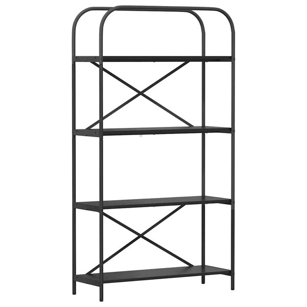 vidaXL Kirjahylly Musta tammi. 80 x 30 x 146 cm Tekninen puu