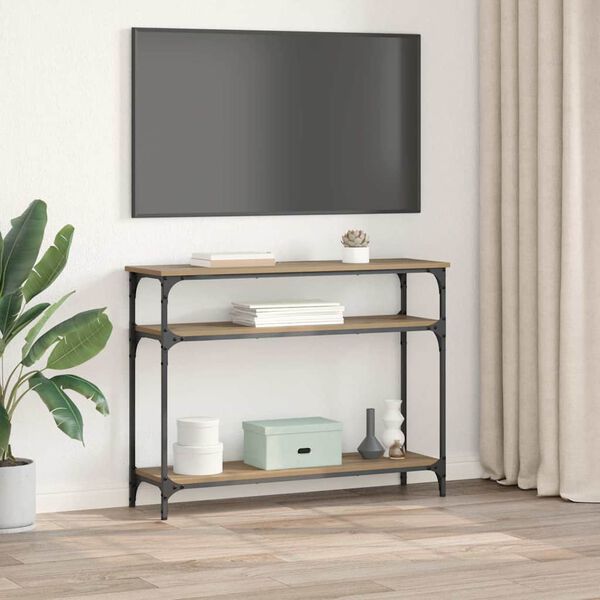 vidaXL Konsolip&ouml;yt&auml; Artisan tammi 100 x 29 x 75 cm Tekninen puu