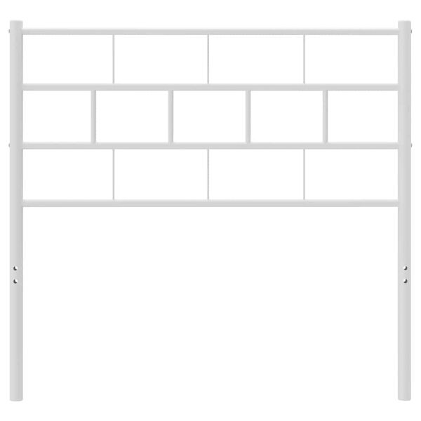 vidaXL Metallinen sängynpääty valkoinen 107 cm