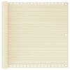vidaXL Parvekkeen suoja kerma 90x600 cm HDPE