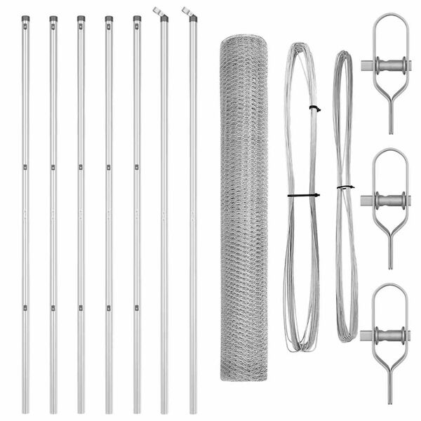 vidaXL Aitalatu Hopea 10 x 1,2 m (13 mm verkko) Ter&auml;s