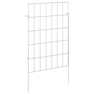 vidaXL Puutarha-aita, jossa on paalut 24 kpl 35 x 50 cm Hopea