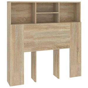 vidaXL S&auml;ngynp&auml;&auml;ty s&auml;ilytystilalla Sonoma-tammi 100x19x103,5 cm