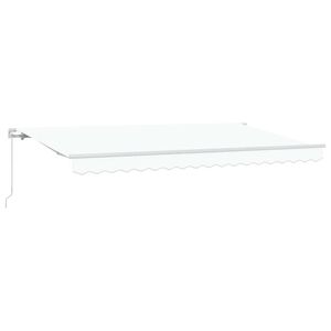 vidaXL Vetoutuva markiisi Valkoinen 400 x 200 cm kangas