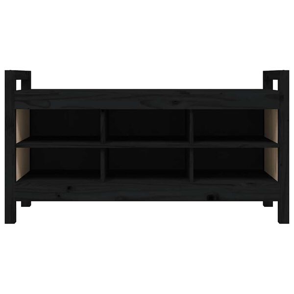 vidaXL Eteisen penkki musta 110x40x60 cm t&auml;ysi m&auml;nty