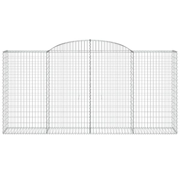 vidaXL Kaarevat kivikorit 6 kpl 300x50x140/160 cm galvanoitu rauta