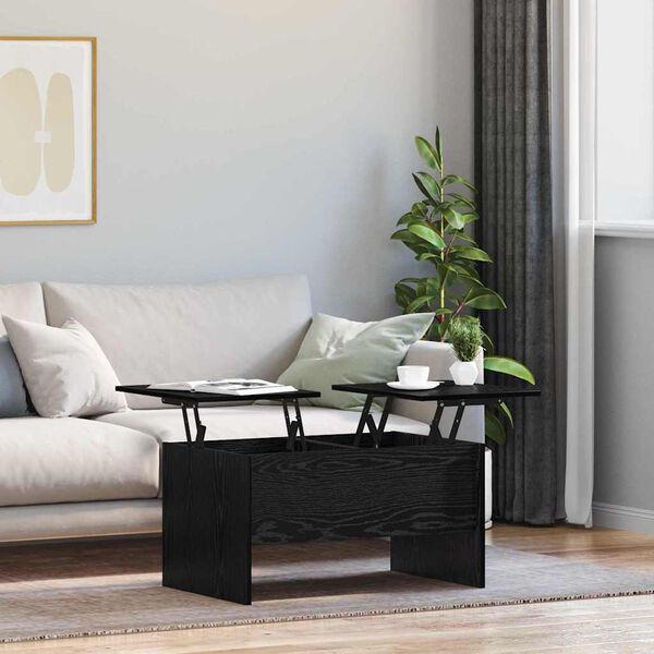 vidaXL Sohvap&ouml;yt&auml; Musta tammi. 102 x 50,5 x 46,5 cm Tekninen puu