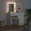 vidaXL LED-valollinen meikkip&ouml;yt&auml;setti 2 pcs Valkoinen Tekninen puu