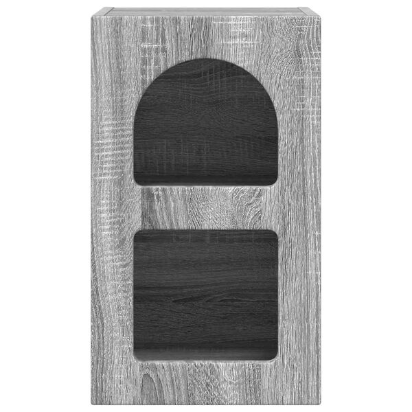 vidaXL Y&ouml;p&ouml;yt&auml; Harmaa Sonoma 29,5 x 33,5 x 50 cm Tekninen puu