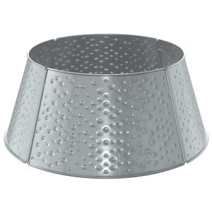 vidaXL Joulukuusenjalan suojus Kartio Hopea &Oslash; 62 x 25 cm Ter&auml;s