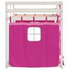 vidaXL Parvisänky verhoilla pinkki 80x200 cm täysi mänty