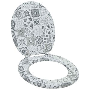 vidaXL Pehmoviimeinen WC-istuin Harmaa 44 x 38 cm MDF-levy