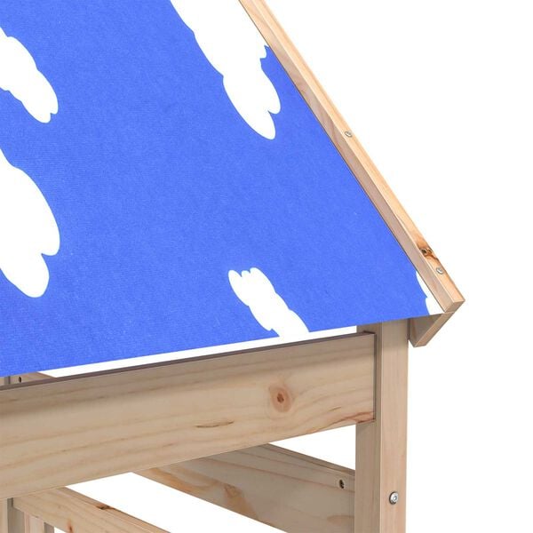 vidaXL Leikkitorni Ruskea 52,5 x 85 x 265 cm Massiivinen m&auml;nty