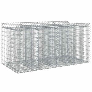 vidaXL Gabion Kohotettu Peti 2 pcs Hopea