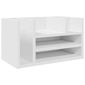 vidaXL P&ouml;yd&auml;n j&auml;rjest&auml;j&auml; valkoinen 44,5x24x25 cm tekninen puu