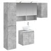 vidaXL Kylpyhuoneen kaappisetti 5 pcs Betoninharmaa 50 x 14,5 x 70 cm