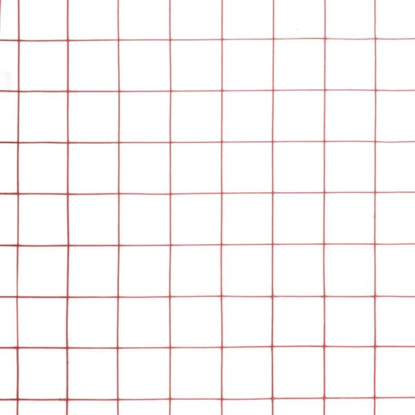 vidaXL Kanaverkko ter&auml;s PVC pinnoitteella 25x1 m punainen