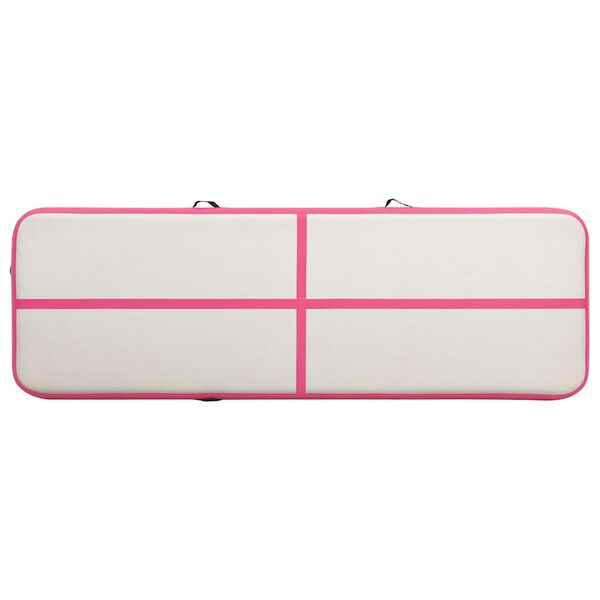 vidaXL T&auml;ytett&auml;v&auml; voimistelumatto pumpulla 300x100x15 cm PVC pinkki