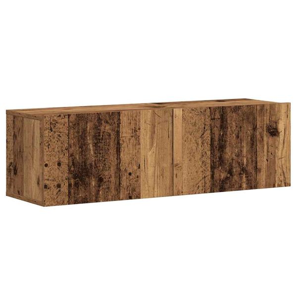 vidaXL 3-osainen TV-kaappisarja sein&auml;kiinnitett&auml;v&auml; vanhaa puuta