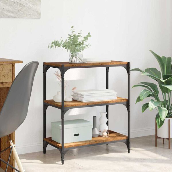 vidaXL Kirjahylly Vanha puu 60 x 33 x 70,5 cm