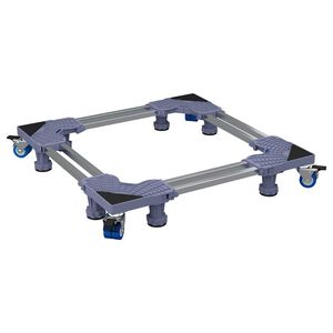 vidaXL Pesukoneen jalusta Harmaa 67 x 67 x 12 cm Ruostumaton ter&auml;s