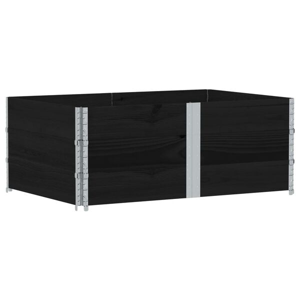 vidaXL Kukkalaatikko musta 150x100 cm t&auml;ysi m&auml;nty