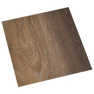 vidaXL Itsekiinnittyv&auml;t Lattialankut Ruskea 30,5 x 30,5 cm 20 kpl