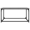 vidaXL Sohvapöytä harmaa Sonoma 80x50x40 cm tekninen puu ja rauta