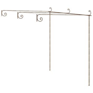 vidaXL Puutarhan pergola antiikkiruskea 3x3x2,5 m rauta