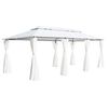 vidaXL Huvimaja verhoilla 600x298x270 cm valkoinen 180 g/m&sup2;