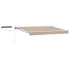 vidaXL S&auml;hk&ouml;k&auml;ytt&ouml;inen Vedett&auml;v&auml; Varjo Beige ja Valkoinen 3 x 2,5 m