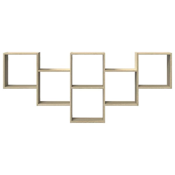 vidaXL Seinähylly Sonoma-tammi 159x18x66 cm tekninen puu