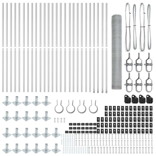 vidaXL Aitalatu Hopea 50 x 1,2 m (13 mm verkko) Ter&auml;s