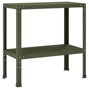 vidaXL Istutusp&ouml;yt&auml; 100 x 40 x 80 cm Jauhemaalattu Ter&auml;s Oliivinvihre&auml;