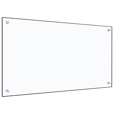 vidaXL Keittiön roiskesuoja läpinäkyvä 90x50 cm karkaistu lasi