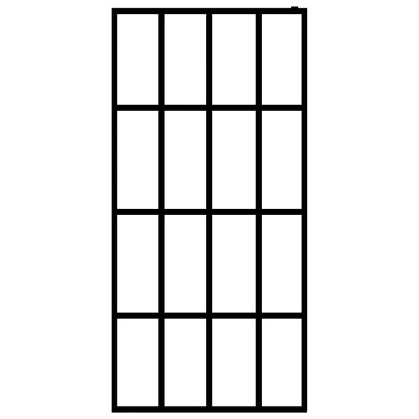 vidaXL Walk-in Suihkun seinäke kirkas karkaistu lasi 100x195 cm