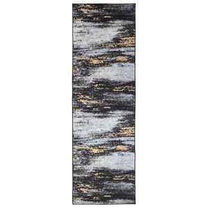 vidaXL Mattojuoksija LESAKA Musta ja kulta 50 x 450 cm