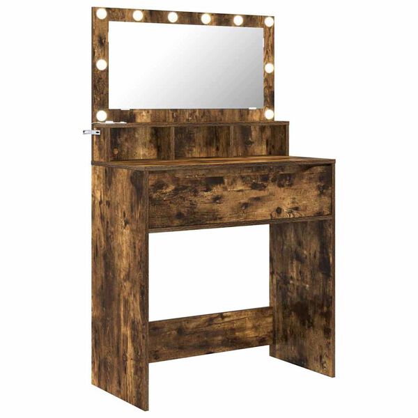 vidaXL Makuuhuoneen meikkip&ouml;yd&auml;t Savup&auml;hkin&auml; 80 x 39,6 x 135 cm