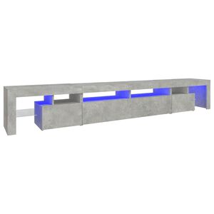 vidaXL TV-taso LED-valoilla betoninharmaa 260x36,5x40 cm