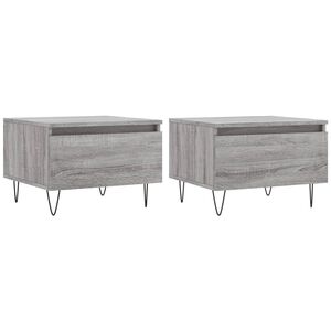 vidaXL Sohvap&ouml;yd&auml;t 2 kpl harmaa Sonoma 50x46x35 cm tekninen puu