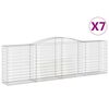 vidaXL Kaarevat kivikorit 7 kpl 400x50x120/140 cm galvanoitu rauta