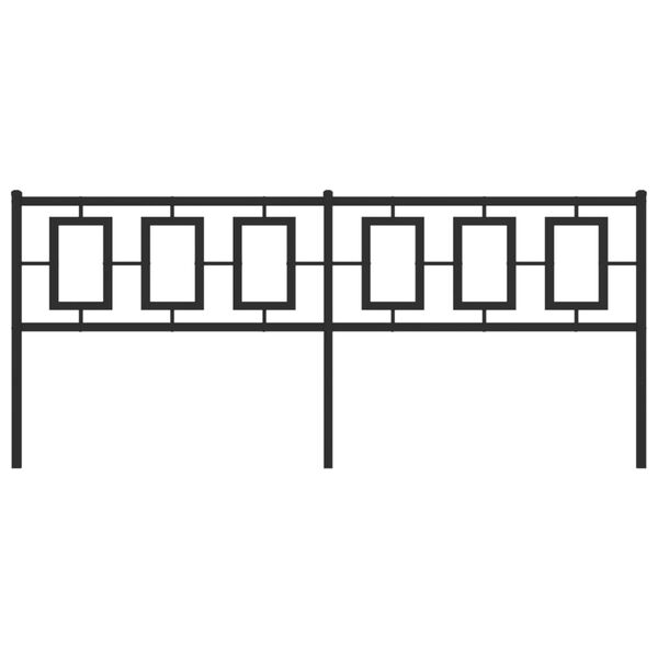 vidaXL Metallinen vaihtop&auml;&auml;ty musta 200 cm
