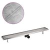 vidaXL Lineaarinen suihkukaivo 930x140 mm Ruostumaton ter&auml;s