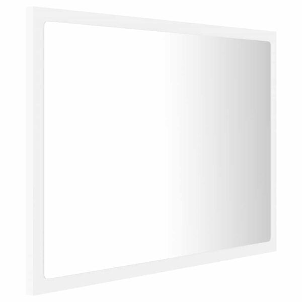 vidaXL LED-kylpyhuonepeili valkoinen 60x8,5x37 cm akryyli