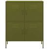 vidaXL Varastokaappi oliivinvihreä 80x35x101,5 cm teräs