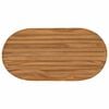 vidaXL P&ouml;yt&auml;levy 80 x 40 x 3,5 cm Ovaali Tiikkipuu Luonnollinen